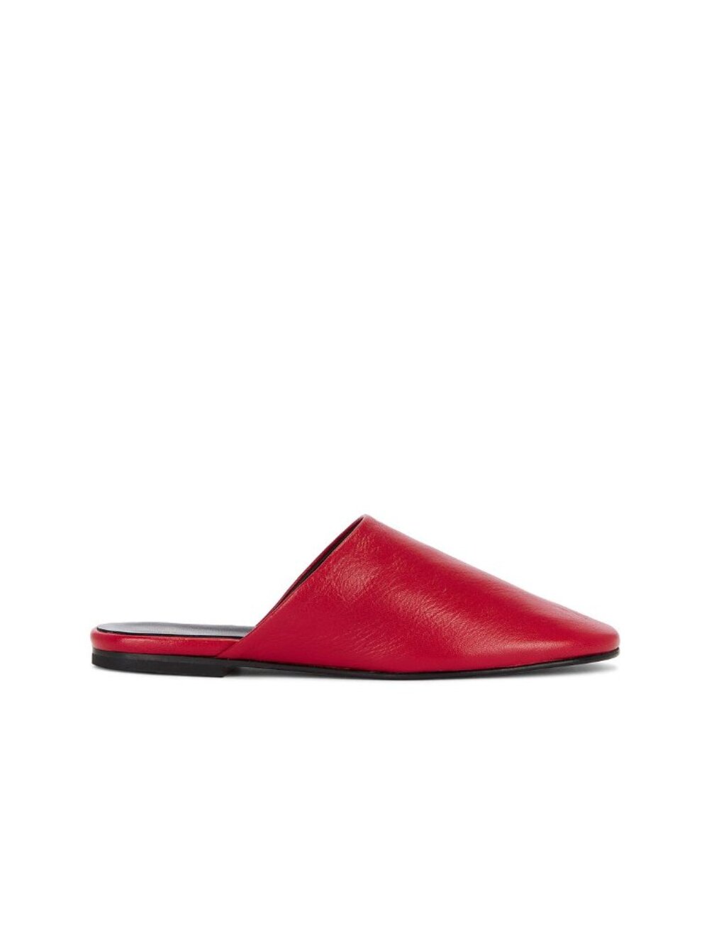 Jude Floor Slides Flats Red Leather